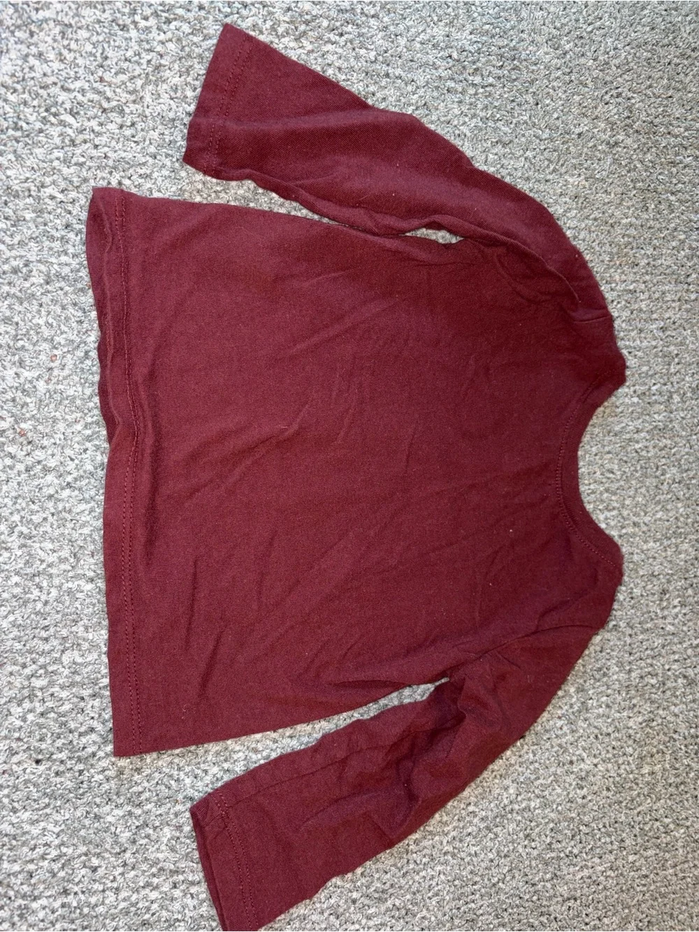 The Children's Place Burgundy Long Sleeve 'Tis the Season Fall Tee